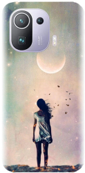 Husa din silicon compatibila cu Xiaomi Mi 11 Pro - model Alone Woman