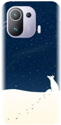 Husa din silicon compatibila cu Xiaomi Mi 11 Pro - model Winter Night 