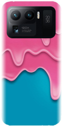 Husa din silicon compatibila cu Xiaomi Mi 11 Ultra - model Pink Liquid Dripping