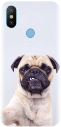Husa din silicon compatibila cu Xiaomi Mi 6x - model Simple Pug Selfie 