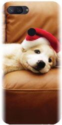 Husa din silicon compatibila cu Xiaomi Mi 8 Lite / Mi 8 Youth - model Christmas Puppy 