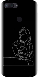 Husa din silicon compatibila cu Xiaomi Mi 8 Lite / Mi 8 Youth - model Line Art The Smart One 