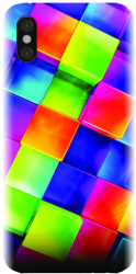 Husa din silicon compatibila cu Xiaomi Mi 8 / Mi 8 Explorer - model 3D Geometric Colorfull 