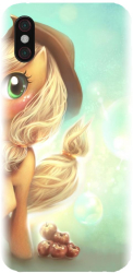 Husa din silicon compatibila cu Xiaomi Mi 8 / Mi 8 Explorer - model Cute pony AppleJack 