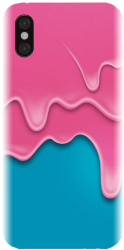 Husa din silicon compatibila cu Xiaomi Mi 8 / Mi 8 Explorer - model Pink Liquid Dripping 