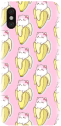 Husa din silicon compatibila cu Xiaomi Mi 8 Pro - model Banana Cats 