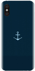 Husa din silicon compatibila cu Xiaomi Mi 8 Pro - model Blue Navy Anchor Illustration 