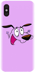 Husa din silicon compatibila cu Xiaomi Mi 8 Pro - model Courage The Cowardly Dog 