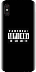 Husa din silicon compatibila cu Xiaomi Mi 8 Pro - model Parental Advisory 