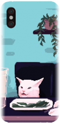 Husa din silicon compatibila cu Xiaomi Mi 8 Pro - model Pixel Art Cat Meme 