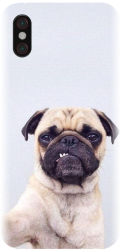 Husa din silicon compatibila cu Xiaomi Mi 8 Pro - model Simple Pug Selfie 
