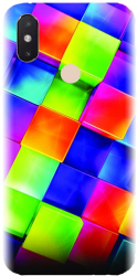 Husa din silicon compatibila cu Xiaomi Mi 8 SE - model 3D Geometric Colorfull 