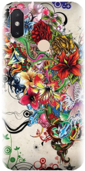 Husa din silicon compatibila cu Xiaomi Mi 8 SE - model Abstract Flowers 