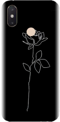Husa din silicon compatibila cu Xiaomi Mi 8 SE - model Black Rose 
