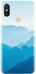 Husa din silicon compatibila cu Xiaomi Mi 8 SE - model Blue Mountain Crests 