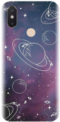 Husa din silicon compatibila cu Xiaomi Mi 8 SE - model Cosmic Drawn Map 