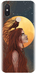 Husa din silicon compatibila cu Xiaomi Mi 8 SE - model Fantasy Wolf Woman 