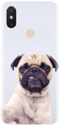 Husa din silicon compatibila cu Xiaomi Mi 8 SE - model Simple Pug Selfie 