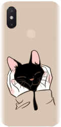 Husa din silicon compatibila cu Xiaomi Mi 8 SE - model Th Black Cat In Hands 