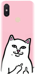 Husa din silicon compatibila cu Xiaomi Mi 8 SE - model White Cat 