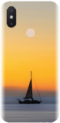 Husa din silicon compatibila cu Xiaomi Mi 8 SE - model Wind Sail Boat Ocean Sunset 