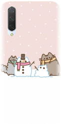 Husa din silicon compatibila cu Xiaomi Mi 9 Lite - model Cat And Snowman 