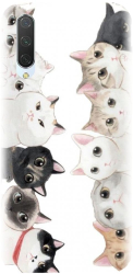 Husa din silicon compatibila cu Xiaomi Mi 9 Lite - model Cat Party 