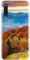 Husa din silicon compatibila cu Xiaomi Mi 9 - model Autumn Mountain Fall Rusty Forest 
