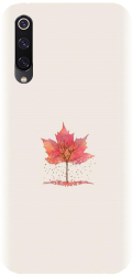 Husa din silicon compatibila cu Xiaomi Mi 9 - model Autumn Tree Leaf 