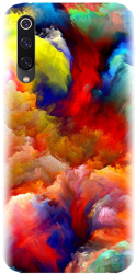 Husa din silicon compatibila cu Xiaomi Mi 9 - model Oil Painting Colorful Strokes 
