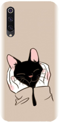 Husa din silicon compatibila cu Xiaomi Mi 9 - model Th Black Cat In Hands 