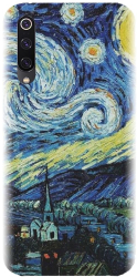 Husa din silicon compatibila cu Xiaomi Mi 9 - model The Starry Night 