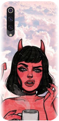 Husa din silicon compatibila cu Xiaomi Mi 9 - model Trippy Evil Mode 