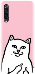 Husa din silicon compatibila cu Xiaomi Mi 9 - model White Cat 