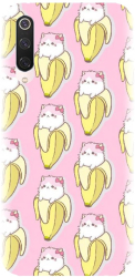Husa din silicon compatibila cu Xiaomi Mi 9 Pro - model Banana Cats 