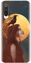 Husa din silicon compatibila cu Xiaomi Mi 9 Pro - model Fantasy Wolf Woman 