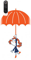 Husa din silicon compatibila cu Xiaomi Mi 9 Pro - model Girl and Umbrella 