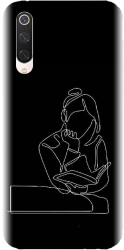 Husa din silicon compatibila cu Xiaomi Mi 9 Pro - model Line Art The Smart One