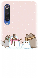 Husa din silicon compatibila cu Xiaomi Mi 9SE - model Cat And Snowman 