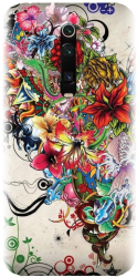 Husa din silicon compatibila cu Xiaomi Mi 9T - model Abstract Flowers 