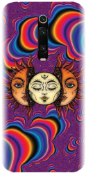 Husa din silicon compatibila cu Xiaomi Mi 9T - model Trippy Sun 