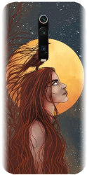 Husa din silicon compatibila cu Xiaomi Mi 9T Pro - model Fantasy Wolf Woman 