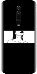 Husa din silicon compatibila cu Xiaomi Mi 9T Pro - model Line Art Buze Negre 