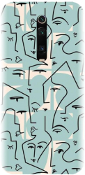 Husa din silicon compatibila cu Xiaomi Mi 9T Pro - model Line Art Pattern 