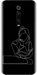 Husa din silicon compatibila cu Xiaomi Mi 9T Pro - model Line Art The Smart One 