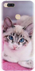 Husa din silicon compatibila cu Xiaomi Mi A1 - model Siamese Kitty 