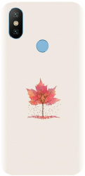 Husa din silicon compatibila cu Xiaomi Mi A2 - model Autumn Tree Leaf 