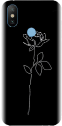 Husa din silicon compatibila cu Xiaomi Mi A2 - model Black Rose 