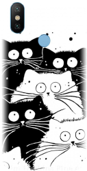 Husa din silicon compatibila cu Xiaomi Mi A2 - model Oo Cats 
