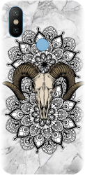 Husa din silicon compatibila cu Xiaomi Mi A2 - model Tatoo Art Goat 